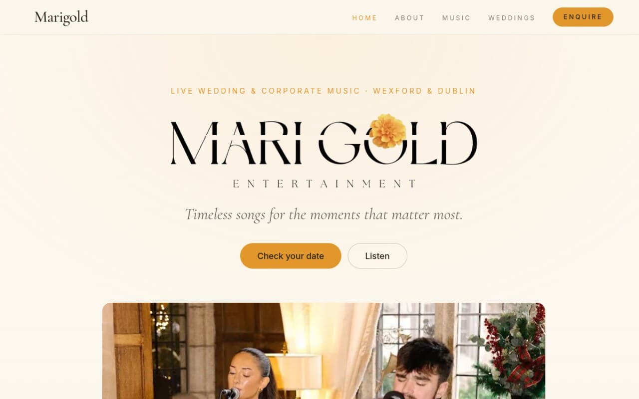 Marigold Entertainment website